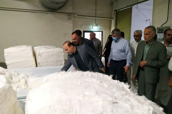 افتتاح سیستم رطوبت‌دهی و تثبیت تاب نخ در کارخانه بافت بلوچ ایرانشهر